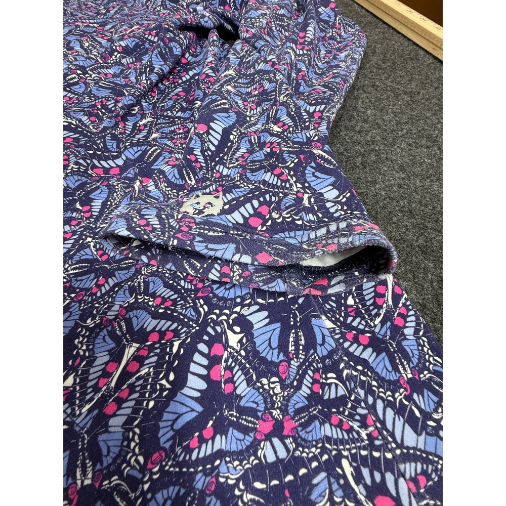 Greyson Hoodie Mens XXL Blue Butterfly‎ Print Performance Side Zip Pullover - Picture 4 of 10